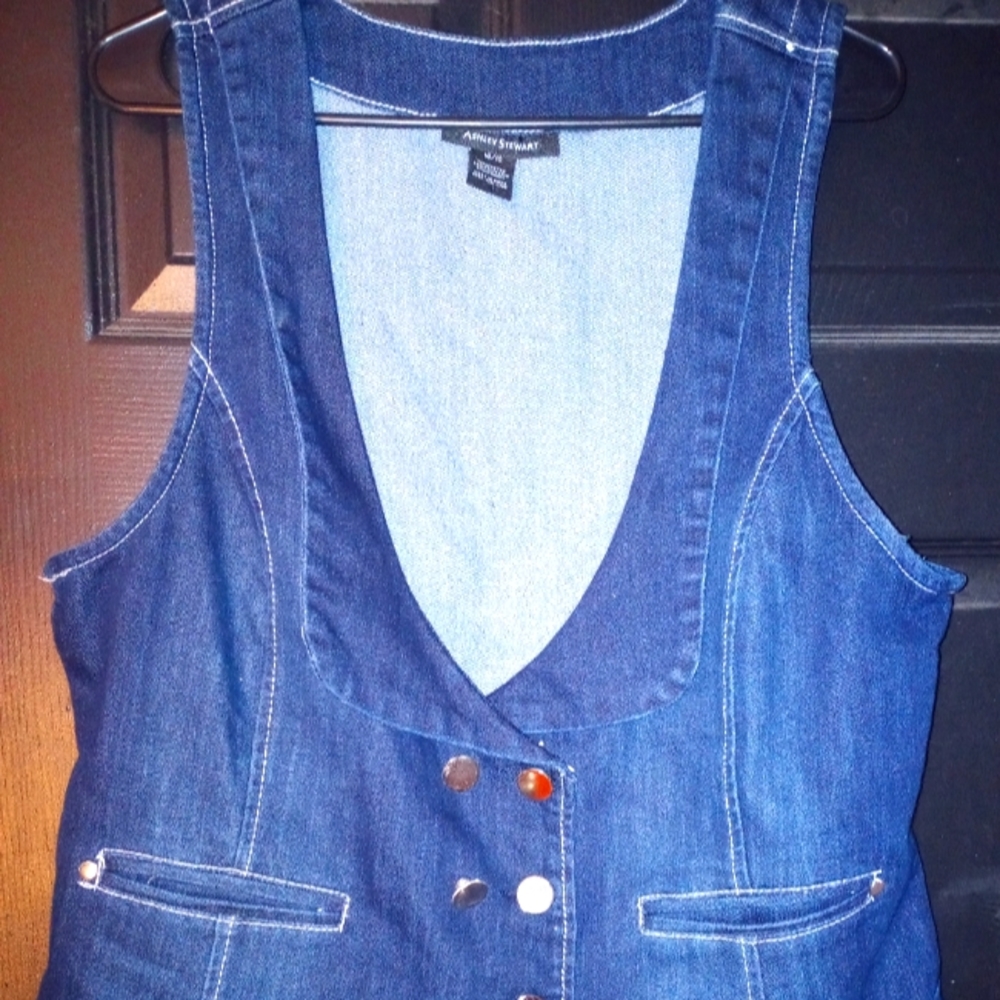 Women's V Cut Denim Pants Set